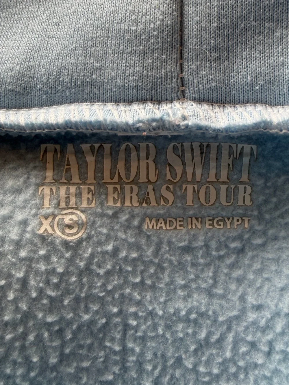 Taylor Swift Light Blue Crewneck Sweatshirt with Band Graphic - Picture 3 of 3